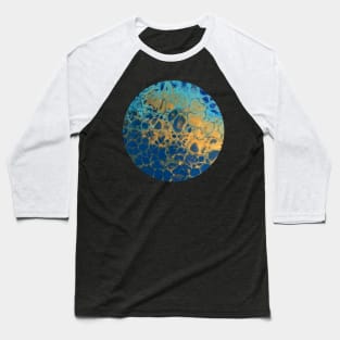 Blue and Yellow / Acrylic Pouring Baseball T-Shirt